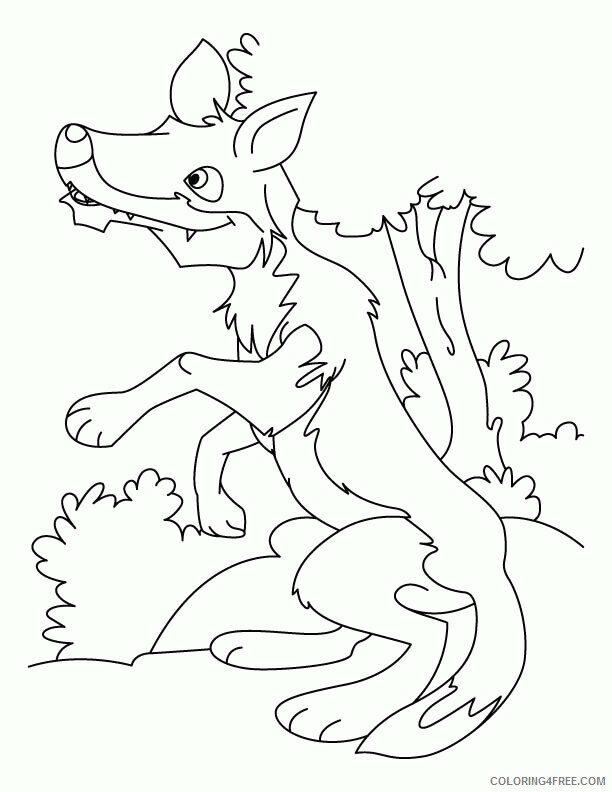 Anime Wolf Coloring Pages Printable Sheets Wolf telling a story coloring 2021 a 1441 Coloring4free