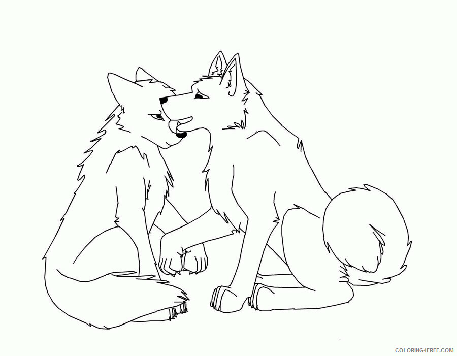 Anime Wolf Coloring Pages Printable Sheets lovers wolf for 2021 a 1436 Coloring4free