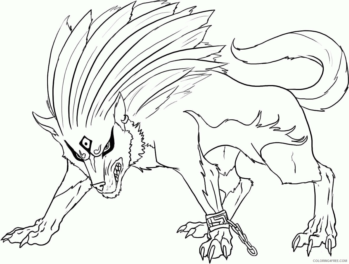 Anime Wolf Pack Coloring Pages Printable Sheets Free Printable Wolf Pages 2021 a 1449 Coloring4free