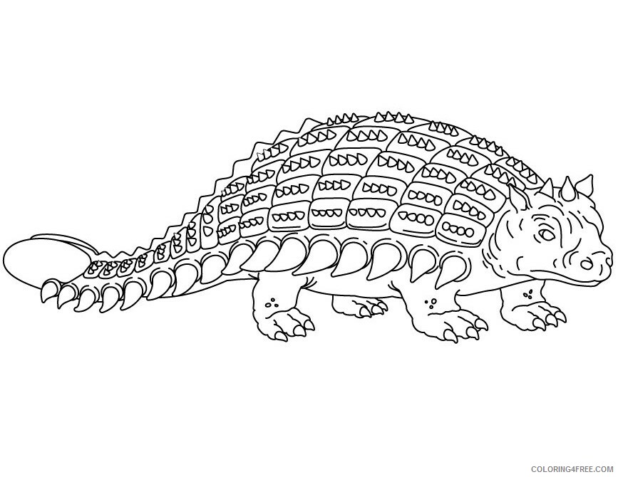 Ankylosaurus Coloring Page Printable Sheets Ankylosaurus Dinosaur Page Free 2021 a Coloring4free