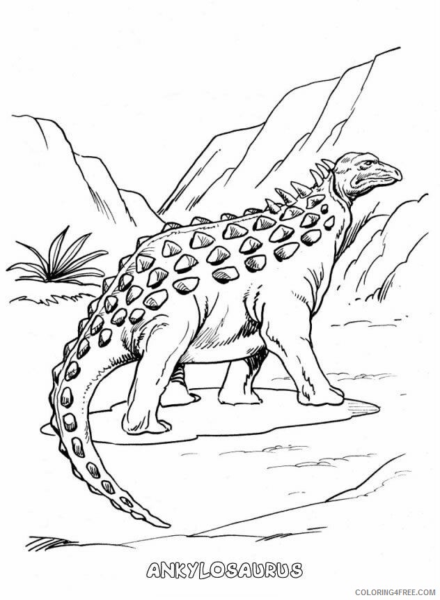 Ankylosaurus Coloring Page Printable Sheets Ankylosaurus Prehistoric allosaurus 2021 a Coloring4free