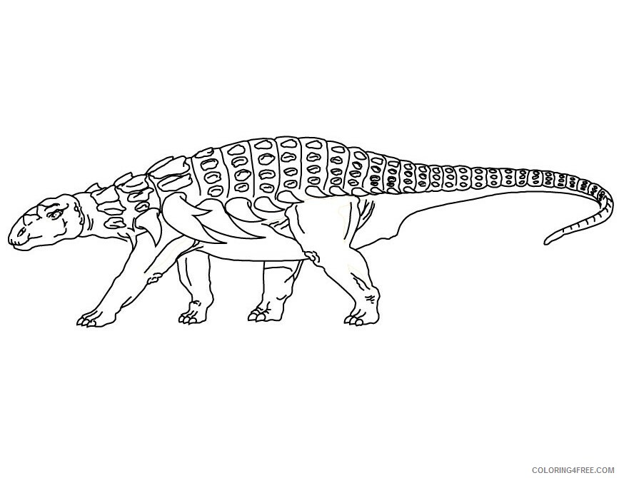 Ankylosaurus Coloring Page Printable Sheets Edmontonia Dinosaur Page Free 2021 a Coloring4free