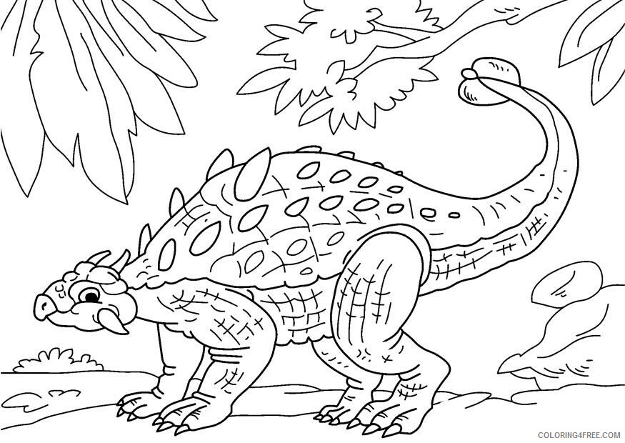 Ankylosaurus Coloring Page Printable Sheets dinosaur ankylosaurus 2021 a 1464 Coloring4free