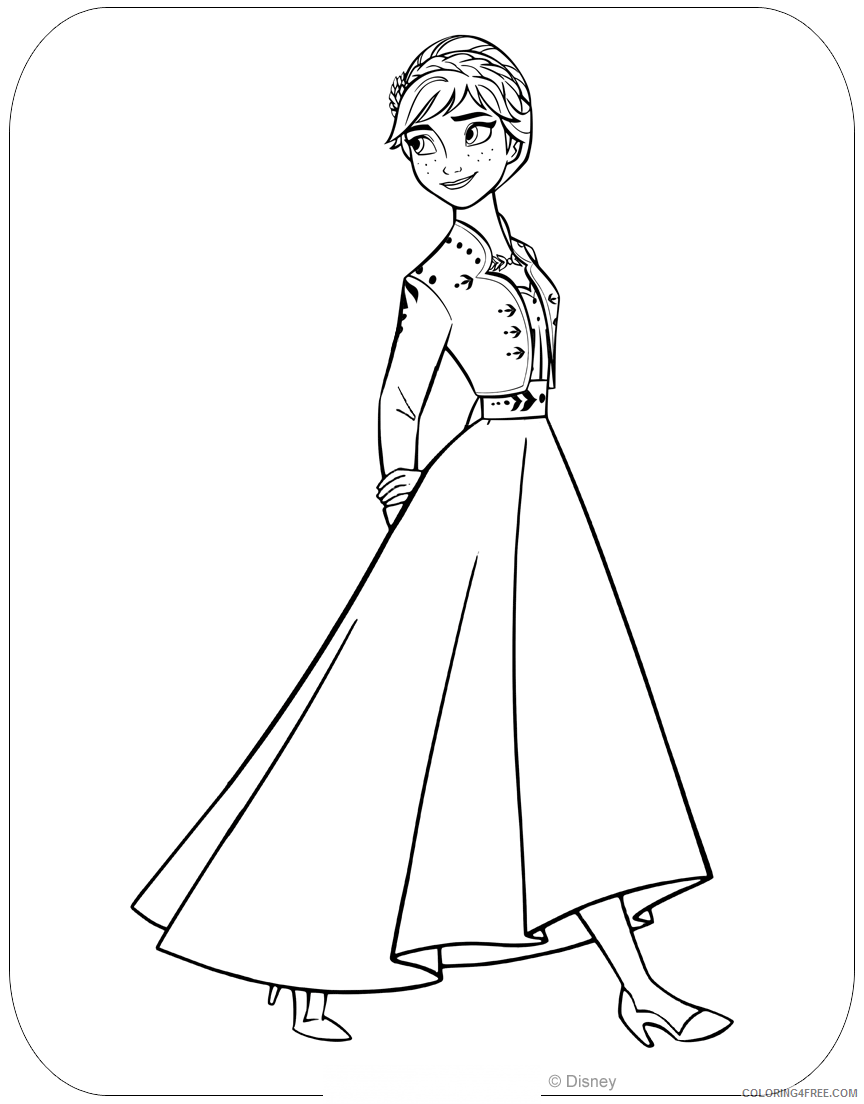 Anna Frozen Coloring Pages Printable Sheets Disneys Frozen Disneyclips 2021 a 1502 Coloring4free