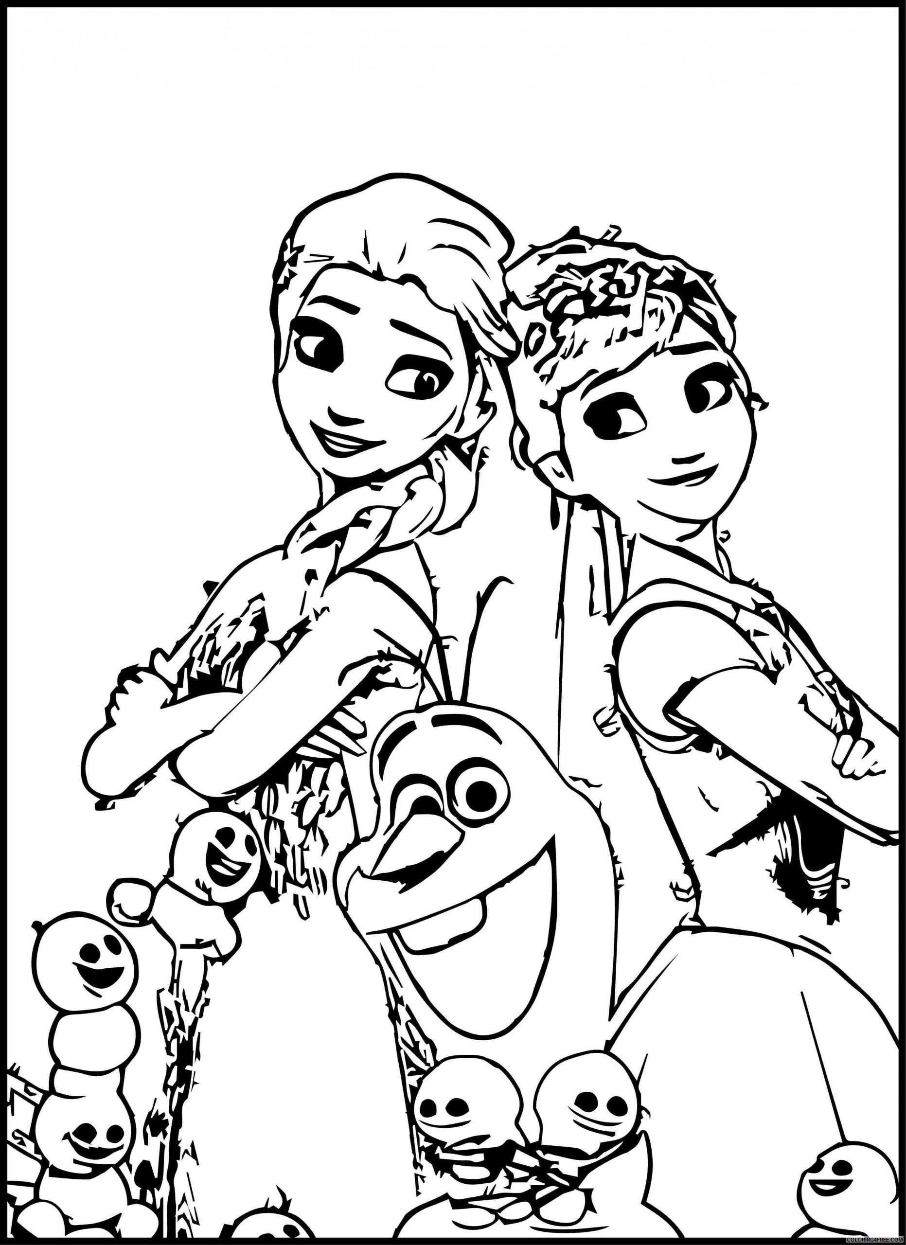Anna Frozen Coloring Pages Printable Sheets Elsa And 2021 a 1493 Coloring4free
