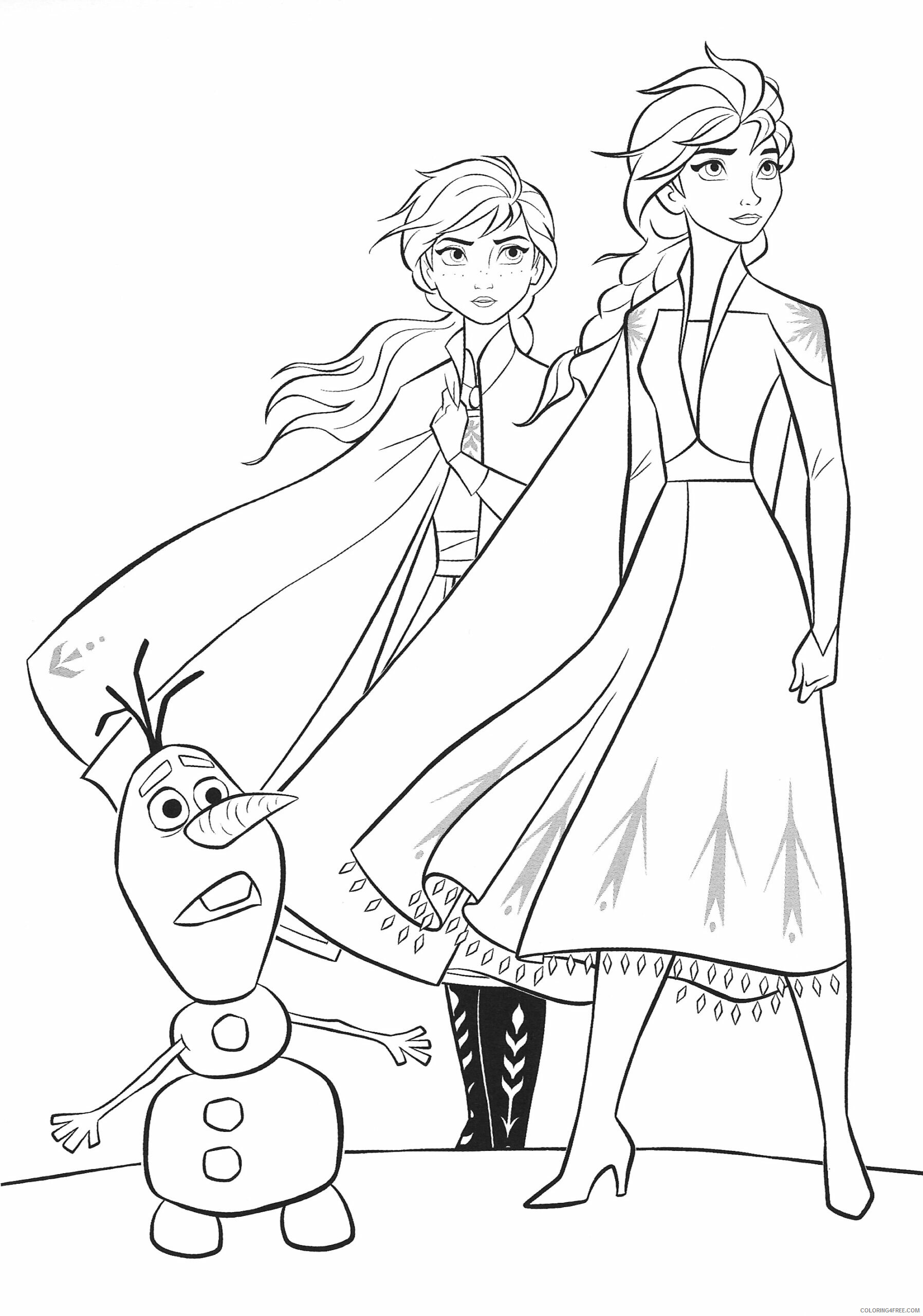 Anna Frozen Coloring Pages Printable Sheets Frozen 2 Elsa and Anna 2021 a 1510 Coloring4free