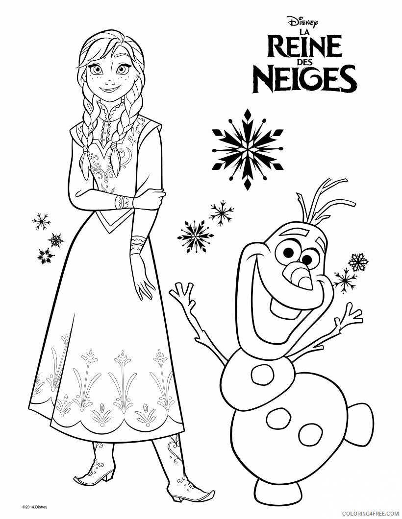 Anna Frozen Coloring Pages Printable Sheets Frozen anna and olaf coloring 2021 a 1509 Coloring4free