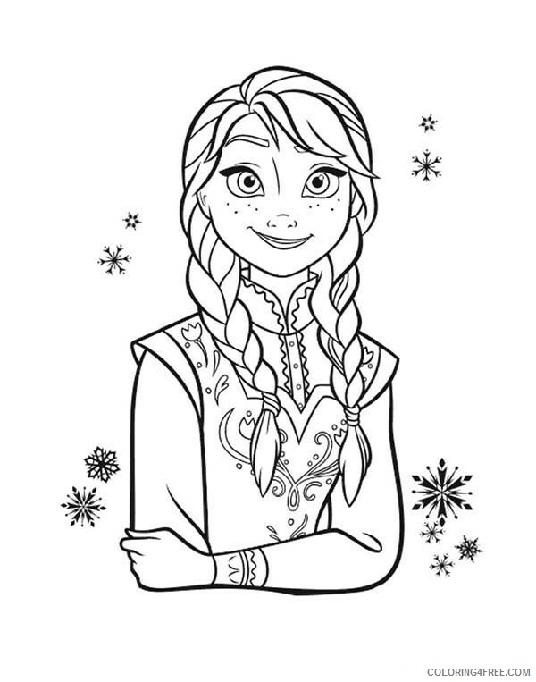 Anna Frozen Coloring Pages Printable Sheets Princess Anna Frozen Page 2021 a 1516 Coloring4free