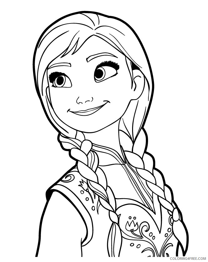 Anna Frozen Coloring Pages Printable Sheets Young Anna Frozen Pages 2021 a 1517 Coloring4free