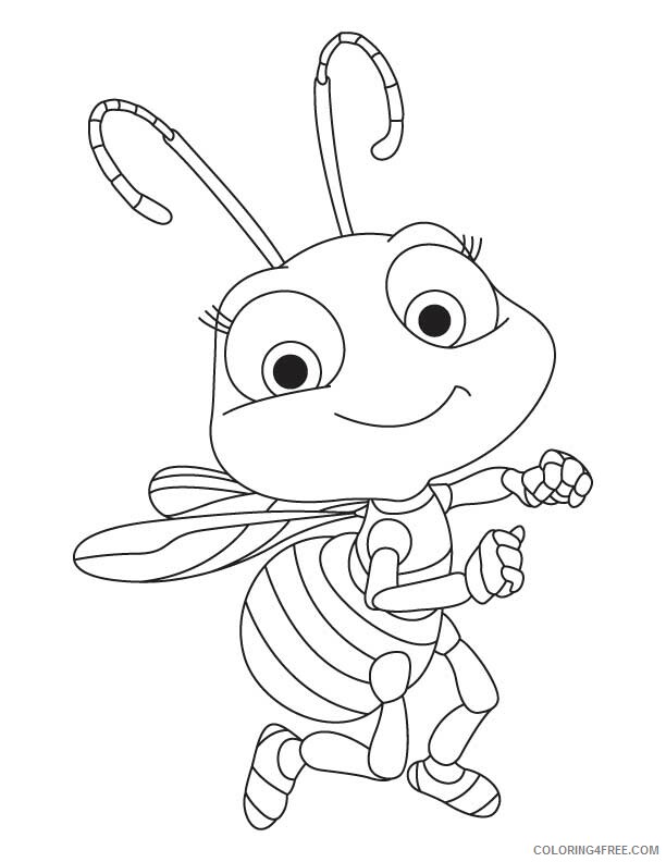 Ant Color Page Printable Sheets Cute Ant Images 2021 a 1549 Coloring4free