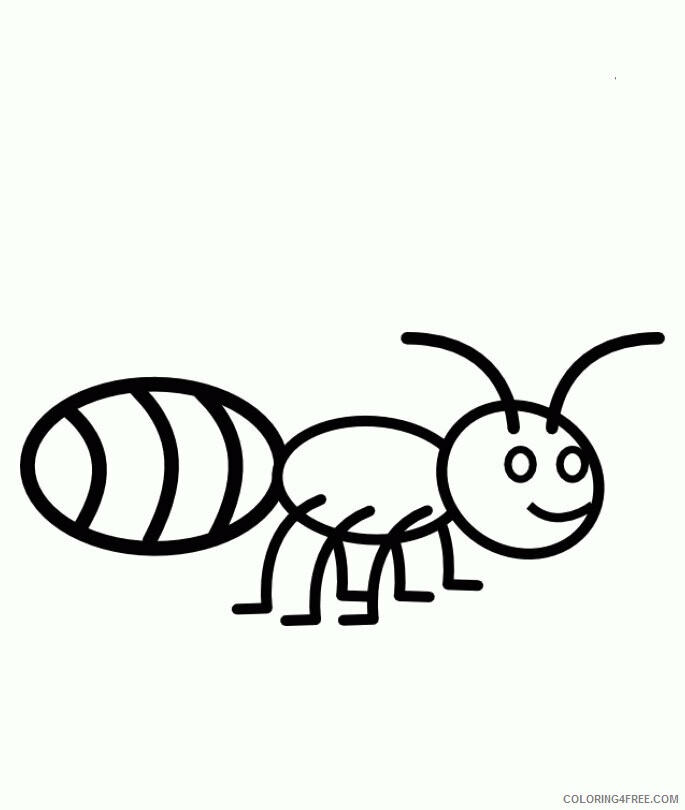 Ant Coloring Page Printable Sheets Ant Pictures Animal 2021 a 1564 Coloring4free