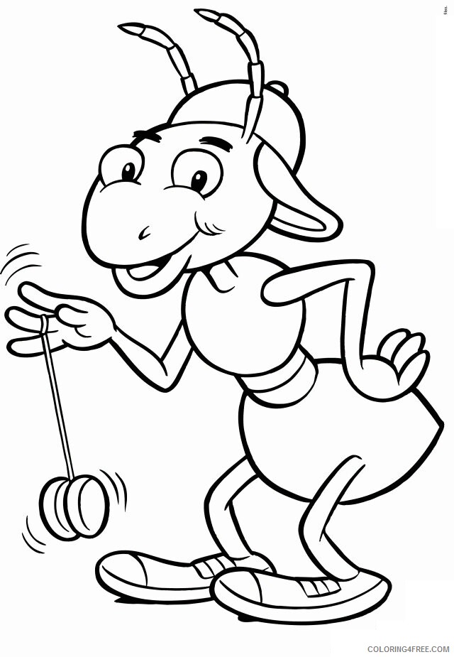 Ant Coloring Sheet Printable Sheets Ant Printable Online 2021 a 1575 Coloring4free