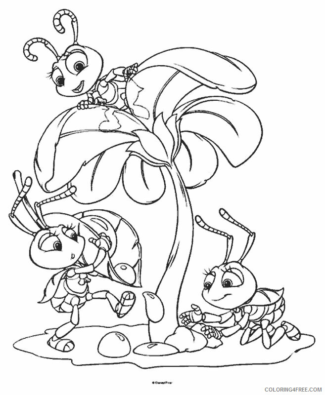 Ant Coloring Sheet Printable Sheets Disney For Kids 2021 a 1578 Coloring4free