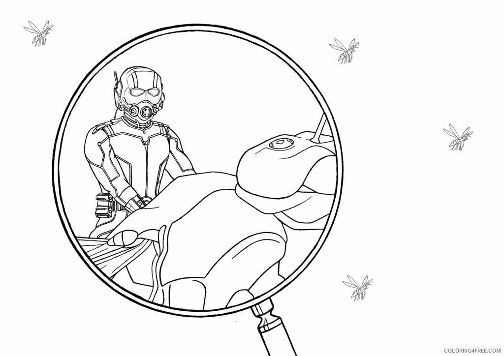 Ant Man Coloring Pages Printable Sheets Ant Man Books 2021 a 1588 Coloring4free