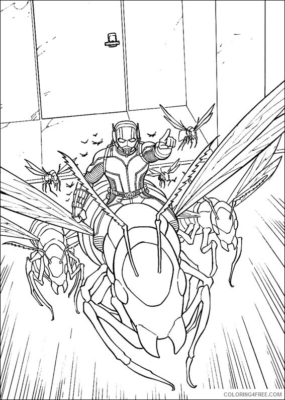 Ant Man Coloring Pages Printable Sheets Ant Man on 2021 a 1589 Coloring4free