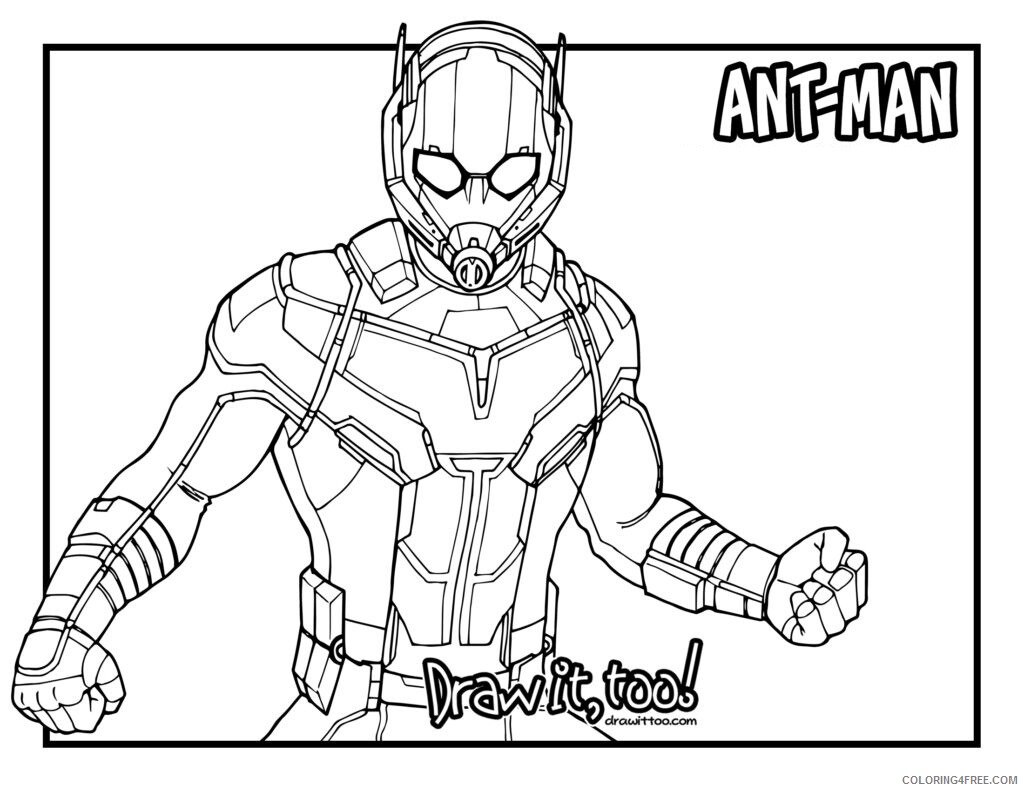 Ant Man Coloring Pages Printable Sheets Avengers Ant Mang 2021 a 1593 Coloring4free