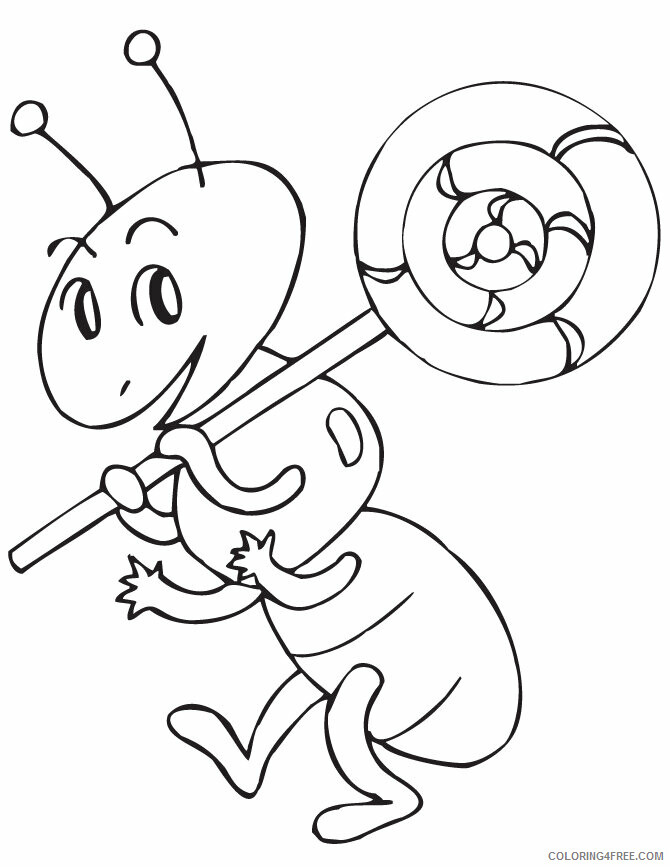 Ants Coloring Page Printable Sheets Cute Ant Images 2021 a 1699 Coloring4free