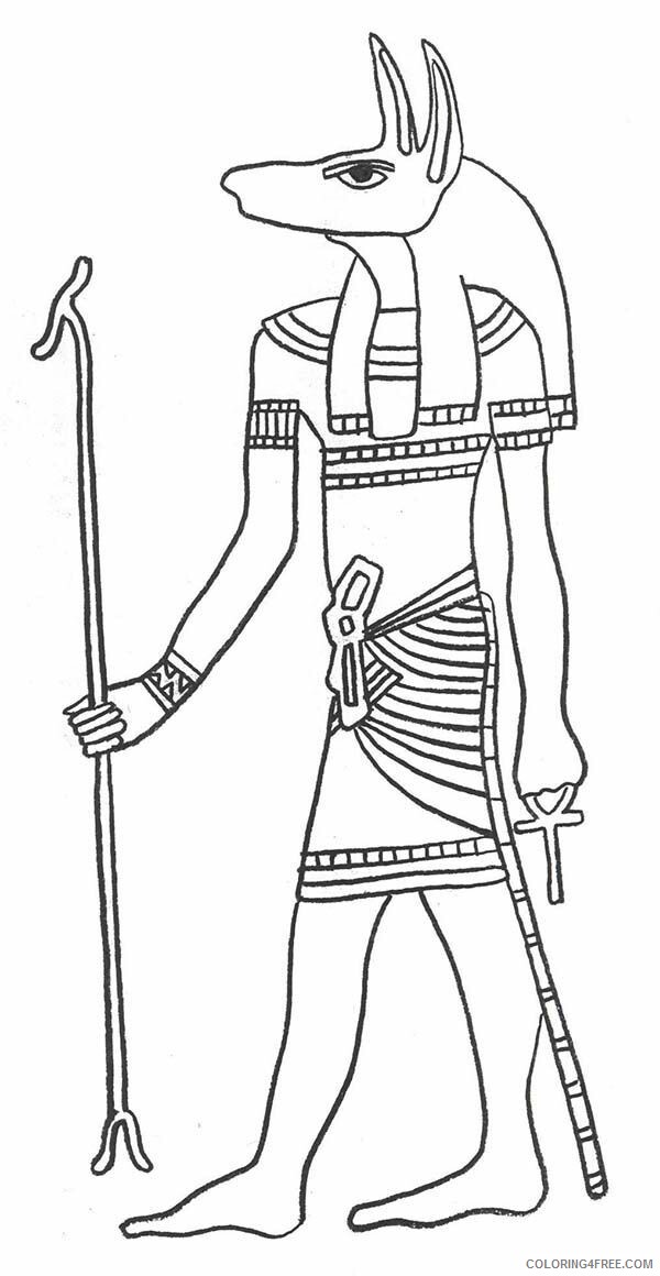 Anubis Coloring Pages Printable Sheets Ancient Egypt God Anubis Protector 2021 a 1704 Coloring4free