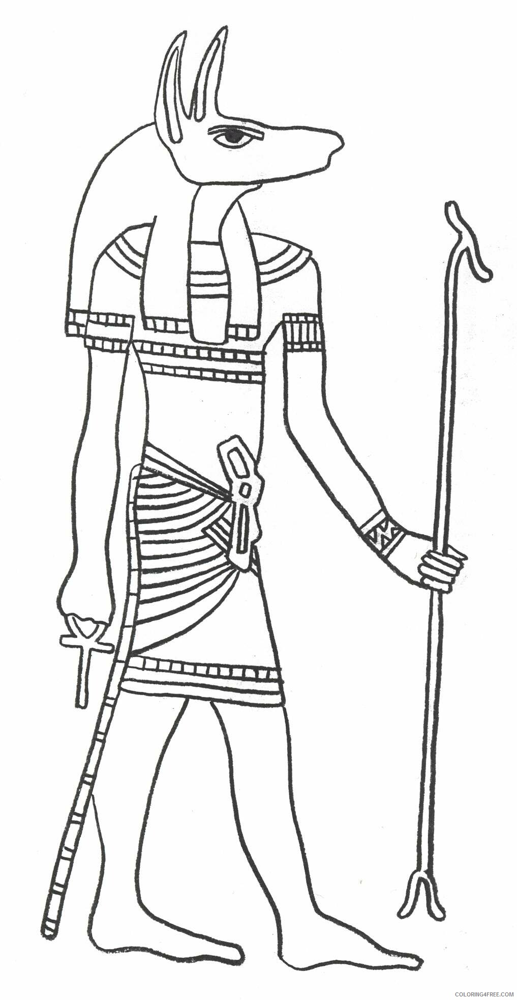 Anubis Coloring Pages Printable Sheets Free Egyptian God Pages 2021 a 1714 Coloring4free