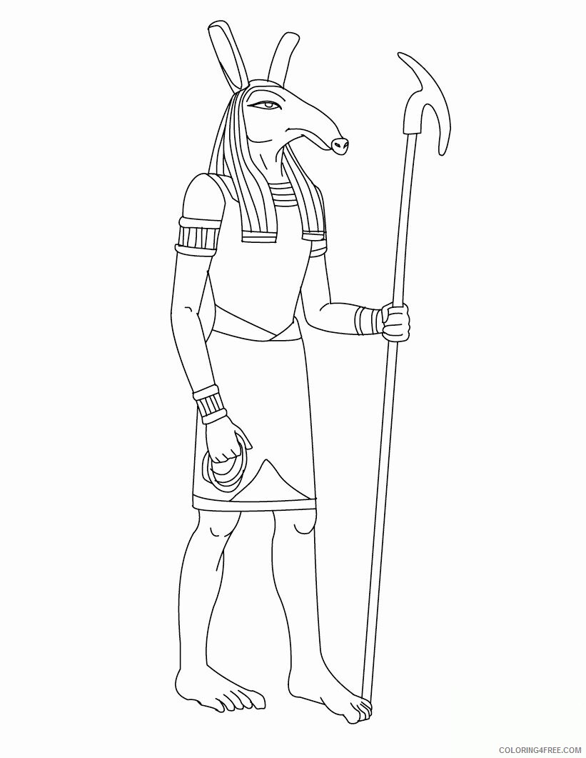 Anubis Coloring Pages Printable Sheets GODS AND GODDESSES of Ancient 2021 a 1715 Coloring4free