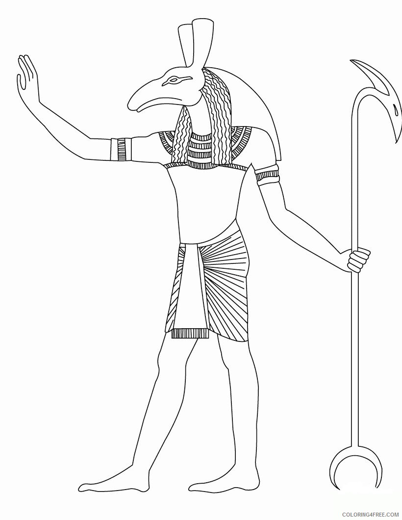 Anubis Coloring Pages Printable Sheets GODS AND GODDESSES of Ancient 2021 a 1716 Coloring4free