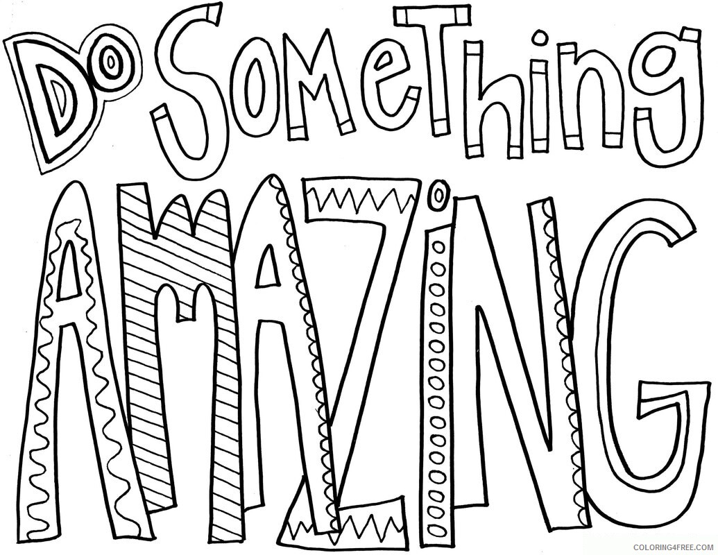 Anything Coloring Pages Printable Sheets Courage Quote DOODLE 2021 a 1723 Coloring4free