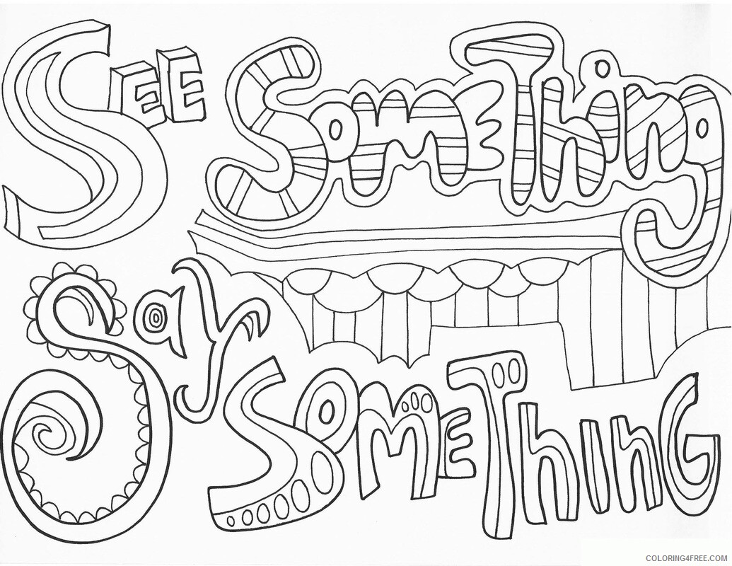 Anything Coloring Pages Printable Sheets No Bullying Classroom 2021 a 1727 Coloring4free