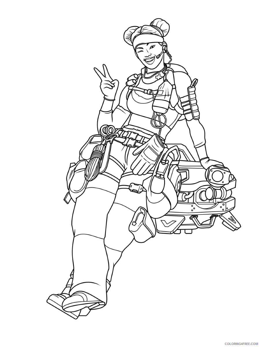 Apex Legends Coloring Pages Printable Sheets Apex Legends Print 2021 a 1744 Coloring4free