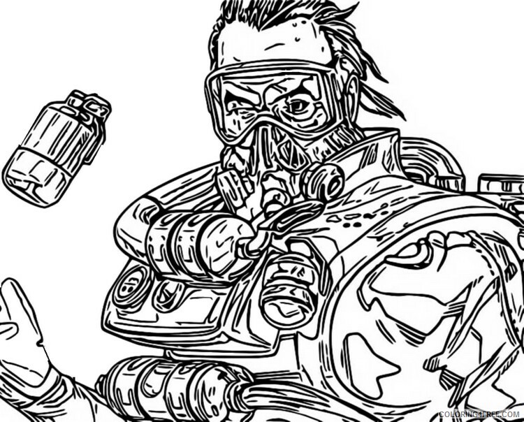 Apex Legends Coloring Pages Printable Sheets page Apex Legends Caustic 2021 a 1756 Coloring4free
