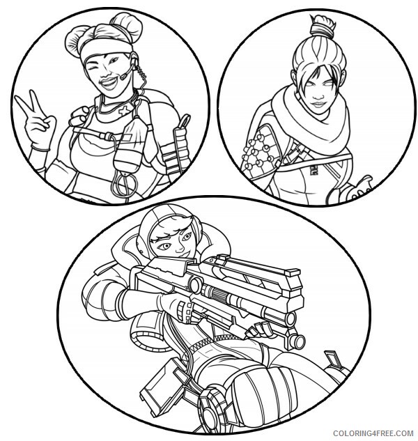 Apex Legends Coloring Pages Printable Sheets page Apex Legends Lifeline 2021 a 1757 Coloring4free