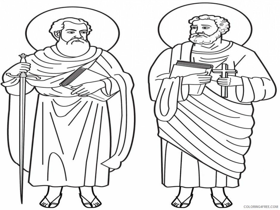 Apostle Paul Coloring Pages Printable Sheets High Quality 1212x1600 St Paul 2021 a 1776 Coloring4free