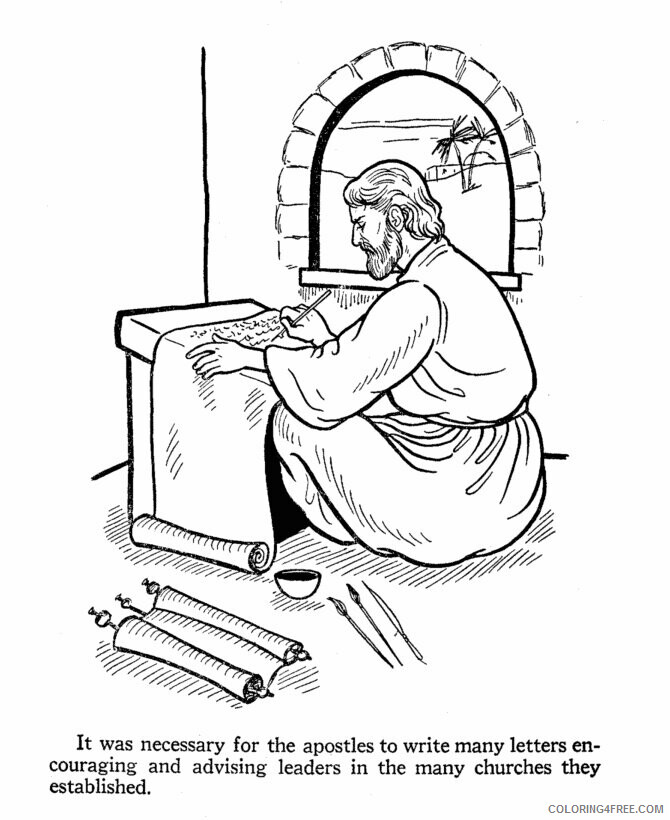 Apostle Paul Coloring Pages Printable Sheets New Testament The 2021 a 1782 Coloring4free