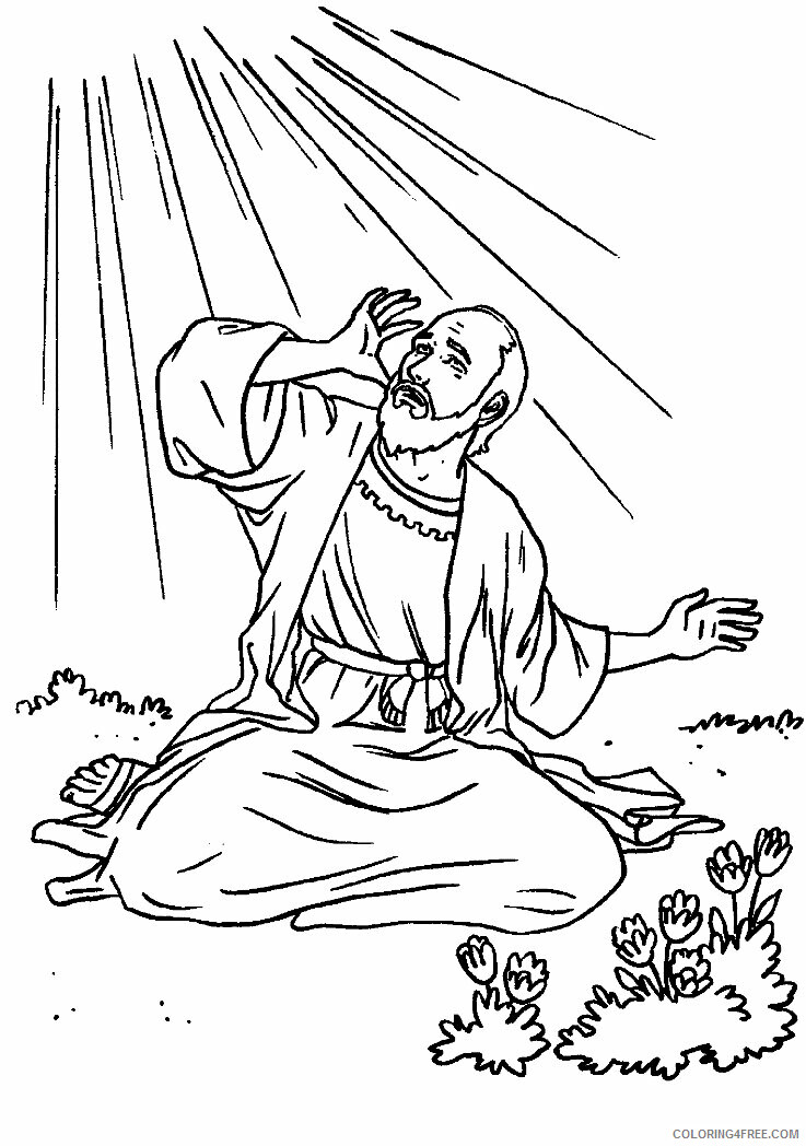 Apostle Paul Coloring Pages Printable Sheets Paul blinded Bible Class jpg 2021 a 1789 Coloring4free