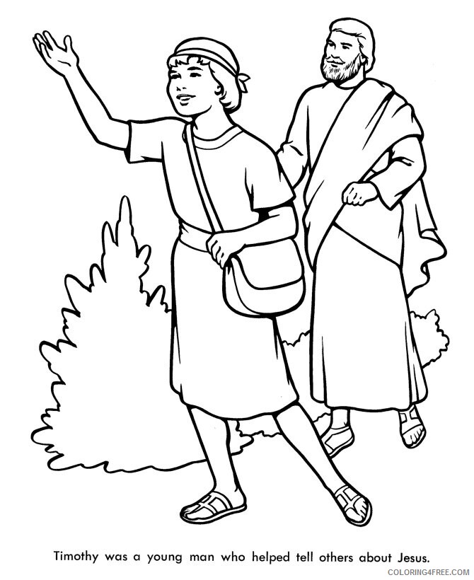 Apostle Paul Coloring Pages Printable Sheets TIMOTHY Colouring jpg 2021 a 1802 Coloring4free