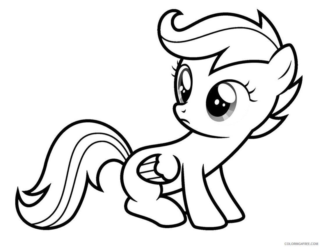 Apple Bloom Coloring Pages Printable Sheets Mlp Apple Bloom Pages 2021 a 1831 Coloring4free