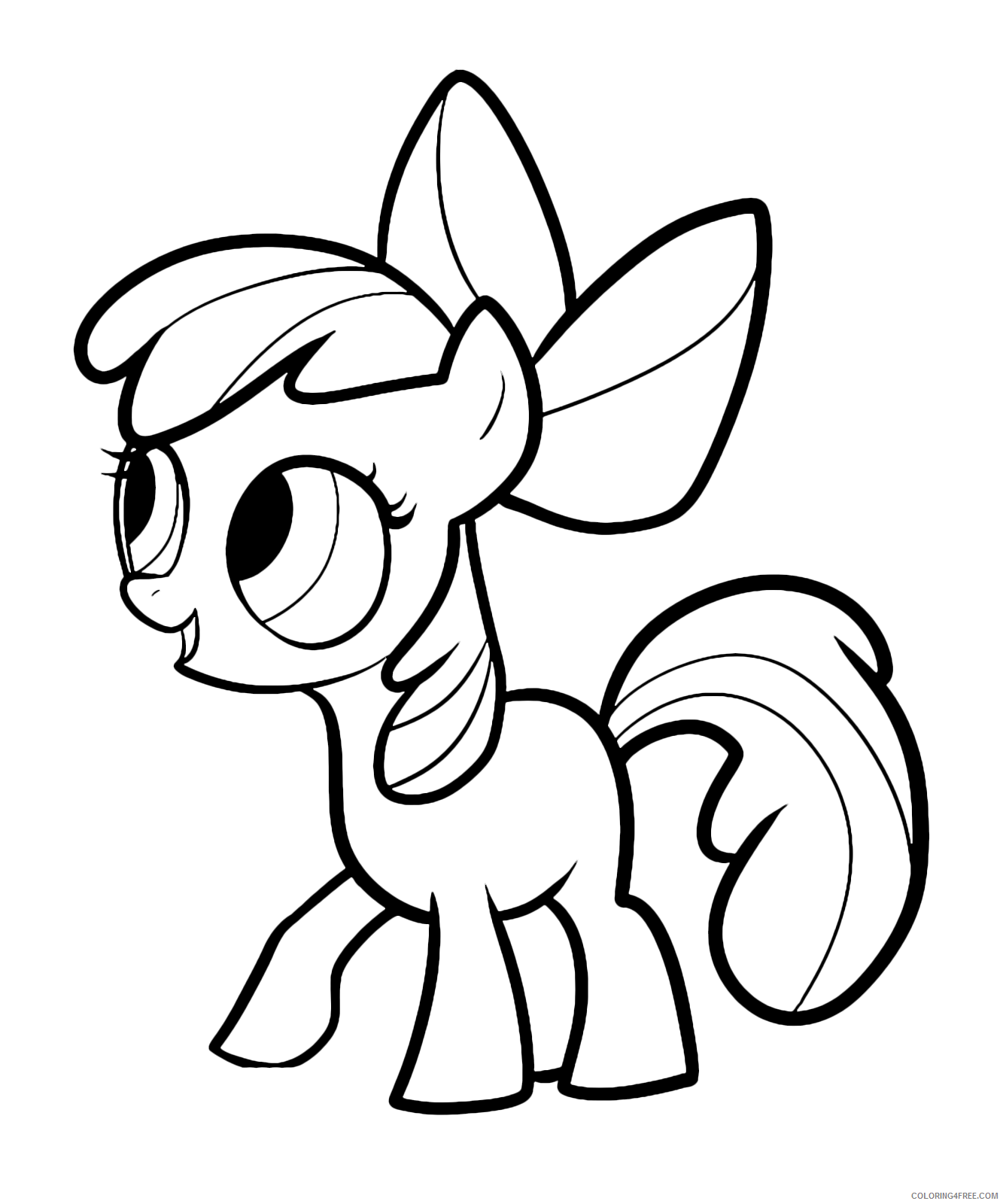 Apple Bloom Coloring Pages Printable Sheets My Little Pony Apple Bloom 2021 a 1832 Coloring4free