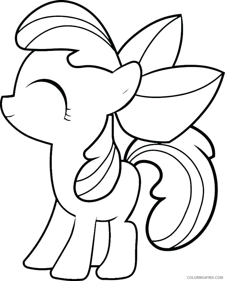 Apple Bloom Coloring Pages Printable Sheets free pony – 2021 a 1830 Coloring4free
