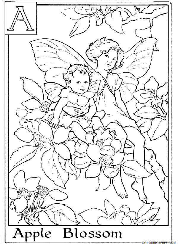 Apple Blossom Coloring Page Printable Sheets Letter A For Apple Blossom 2021 a 1846 Coloring4free