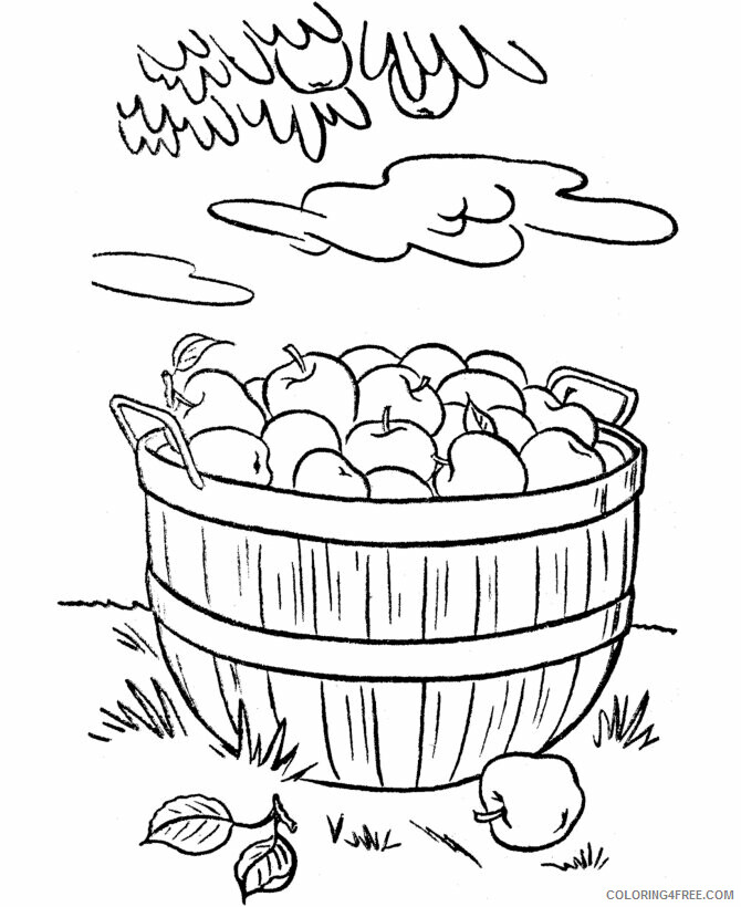 Apple Color Printable Sheets basket of apples Colouring Pages 2021 a 1858 Coloring4free