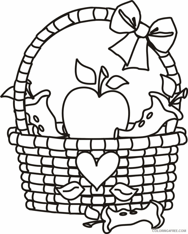 Apple Coloring Pages For Preschoolers Printable Sheets Apple and Book 2021 a 1921 Coloring4free