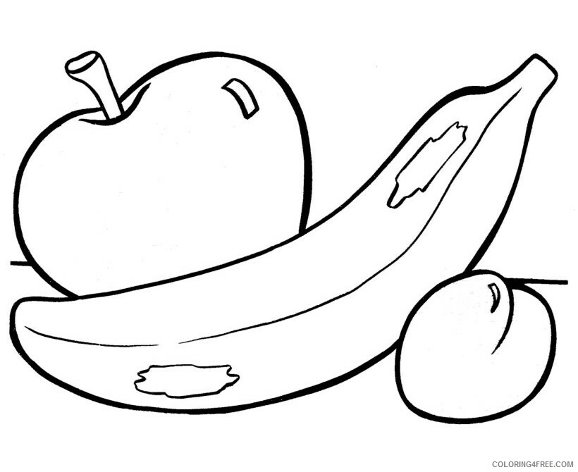 Apple Coloring Pages for Kids Printable Sheets Easy Shapes Free 2021 a 1915 Coloring4free