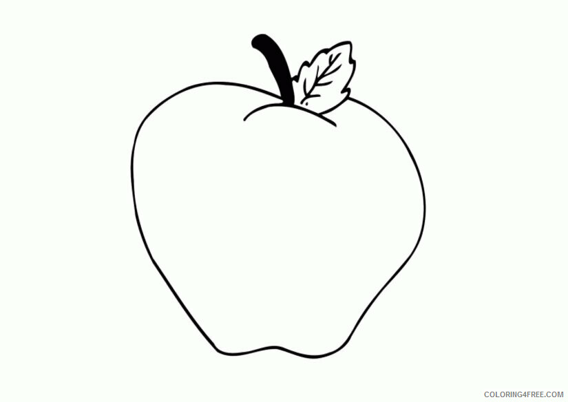 Apple Coloring Pages for Kids Printable Sheets Free Apple Page Printable 2021 a 1916 Coloring4free