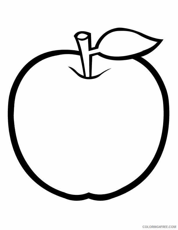Apple Coloring Pages for Kids Printable Sheets delicious Apple for 2021 a 1913 Coloring4free