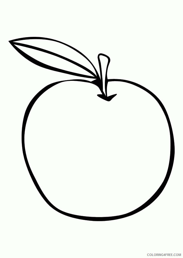 Apple Coloring Picture Printable Sheets Apple 5 Free Coloring 2021 a 1939 Coloring4free