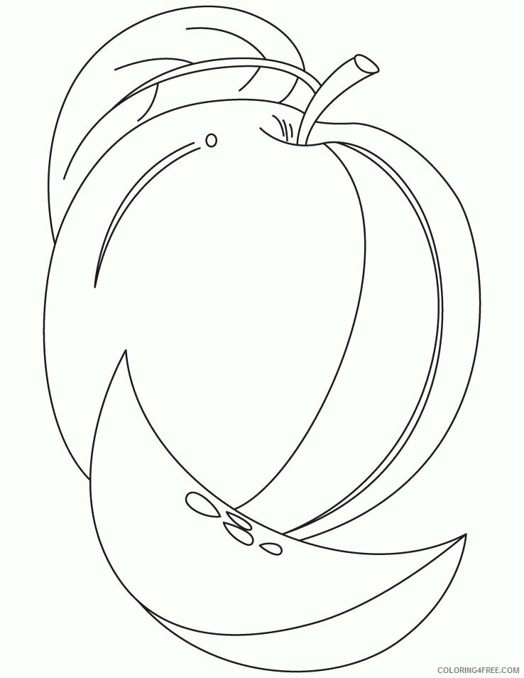 Apple Coloring Picture Printable Sheets Apple with a leaf coloring 2021 a 1938 Coloring4free