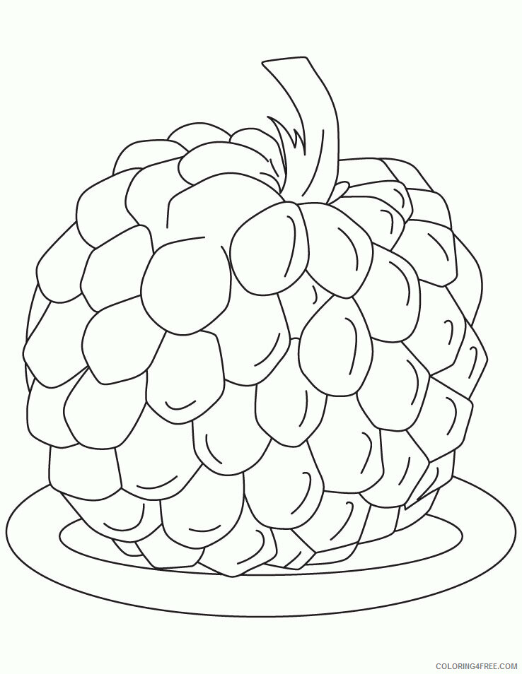 Apple Coloring Picture Printable Sheets Sugar apple Download 2021 a 1948 Coloring4free