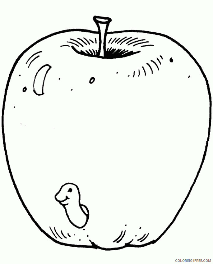 Apple Fruit Images Printable Sheets Pictures Red Apple For 2021 a 1987 Coloring4free
