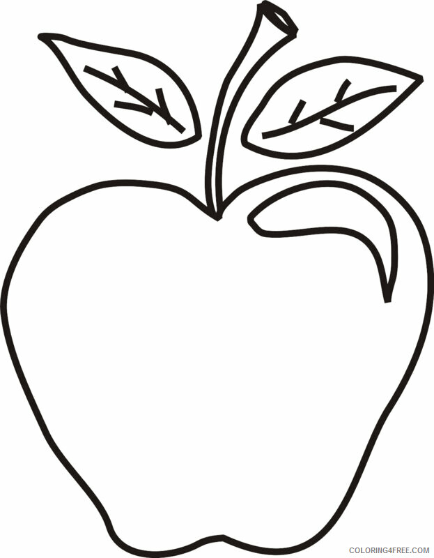 Apple Outline Coloring Page Printable Sheets Printable Apple Page jpg 2021 a 2001 Coloring4free