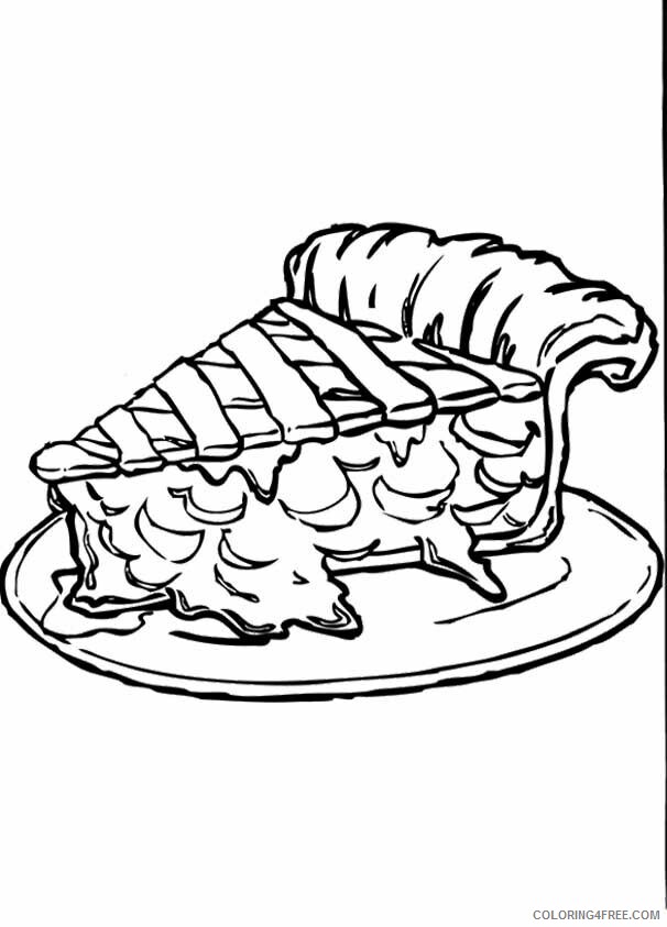Apple Pie Coloring Page Printable Sheets Apple Pie Food 2021 a 2004 Coloring4free