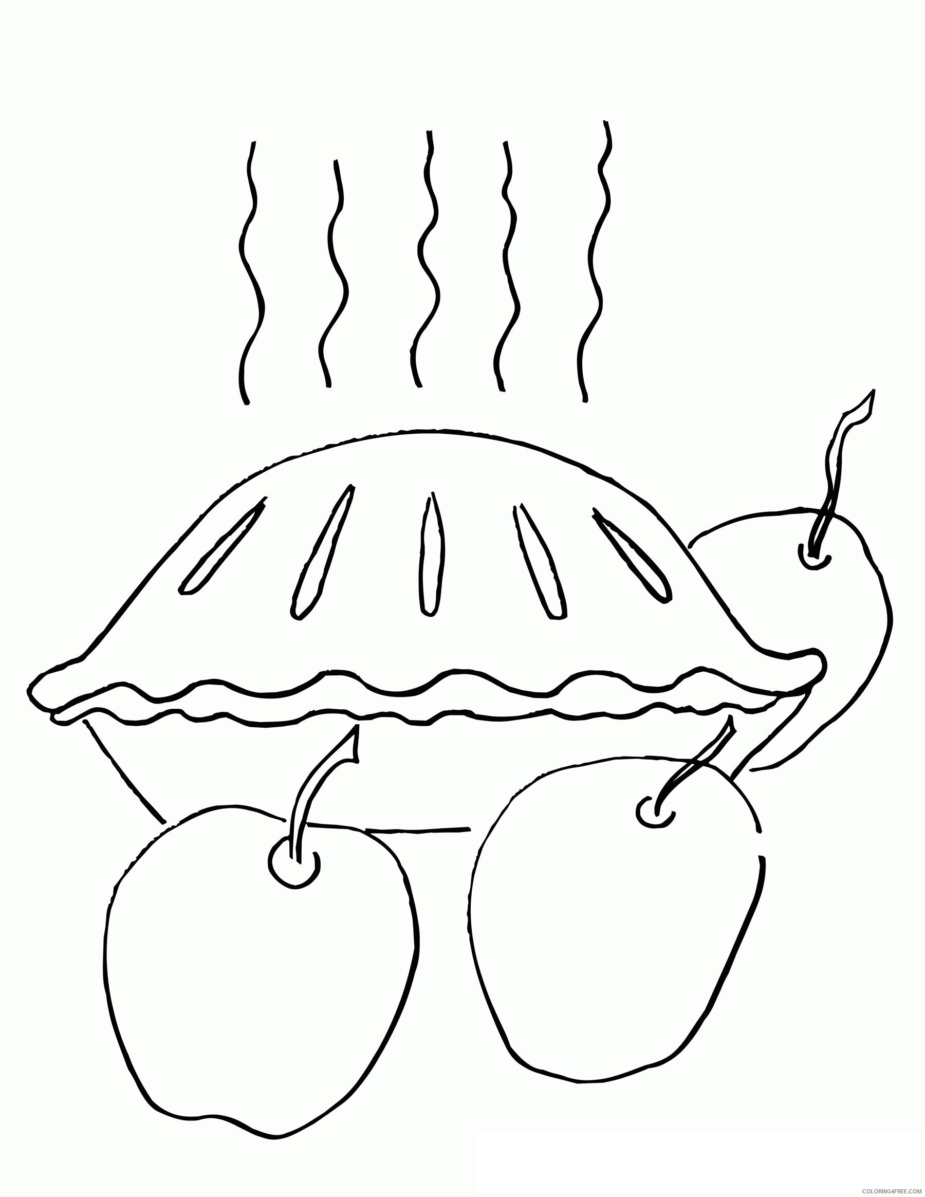 Apple Pie Coloring Page Printable Sheets Apple Pie Sheet Create 2021 a 2005 Coloring4free